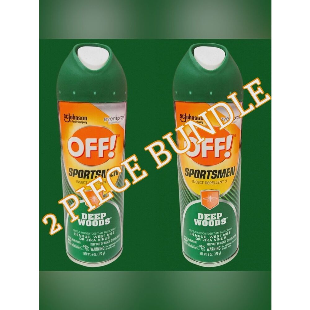 NWT OFF!SPORTSMAN 2 PK DEEP WOODS EVEN SPRAY REPELS MOSQUITOS THAT CARRY VIRUSES